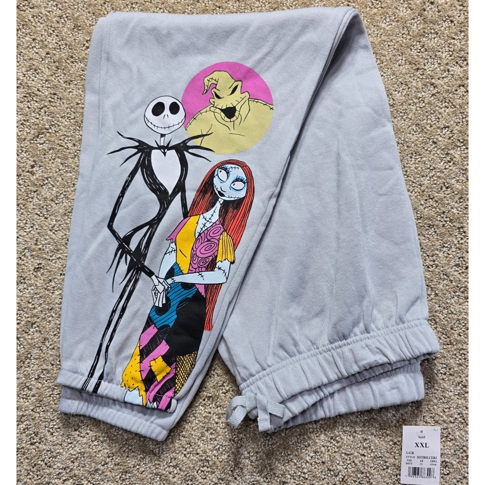 Disney Nightmare Before Christmas Youth XXL Sweatpants Jack Sally Oogie Boogie